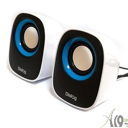 Dialog Colibri AC-06UP BLACK-WHITE - акустические колонки 2.0, 6W RMS, черно-белые, питание от USB