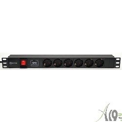 5bites Блок розеток PDU619A-06 6S / AL / SWITCH / 1U / 19" / 2M*3G*1.5MM2 / VDE