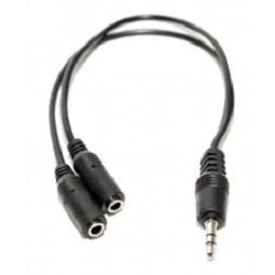 5bites Кабель-5bites Адаптер AA-3MF2-02BK 3.5 Jack/M - 2*3.5 Jack/F