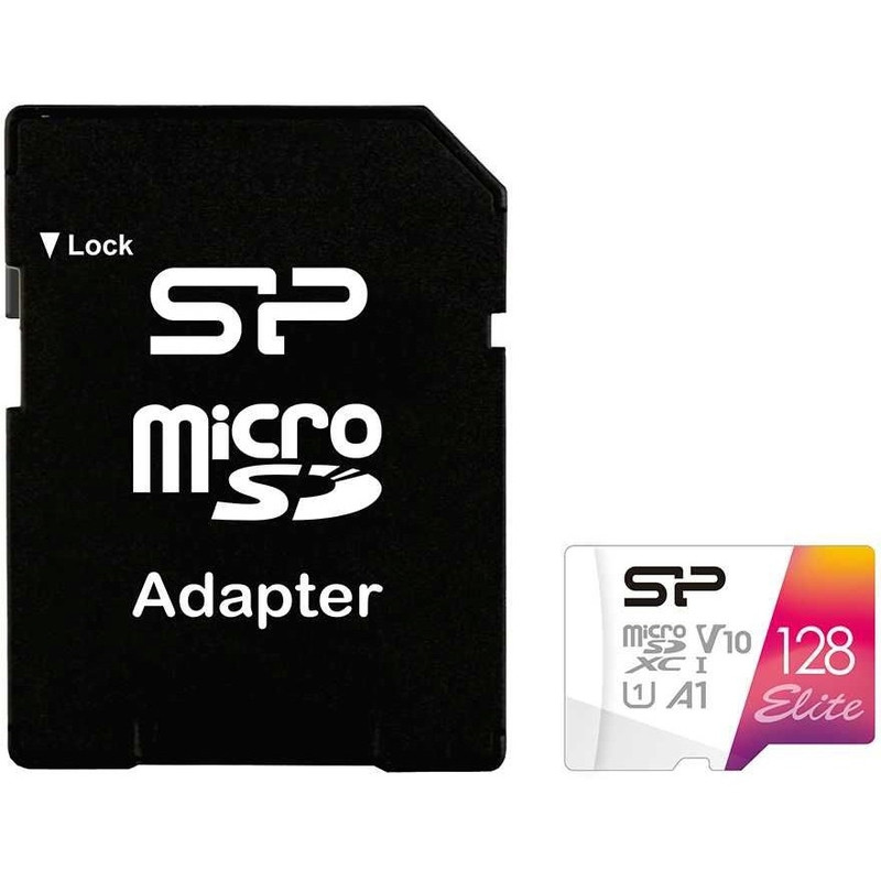 Флеш карта microSDXC 128Gb Class10 Silicon Power SP128GBSTXBV1V20SP Elite + adapter