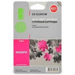 Cactus CLI-451M Картридж струйный Cactus CS-CLI451M пурпурный для Canon MG 6340/5440/IP7240 (9,8ml)