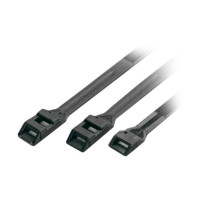 Hyperline GTN-360HDB Стяжка нейлоновая неоткрывающаяся, безгалогенная (halogen free), 360x8.6x2 мм, полиамид 11/12, outdoor, устойчивость к UV, -40°C - +80°C, черная (100 шт)