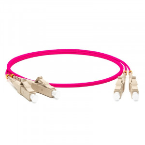 Hyperline FC-D2-504-LC/PR-LC/PR-H-0.5M-LSZH-MG Патч-корд волоконно-оптический (шнур) MM 50/125(OM4), LC-LC, 2.0 мм, duplex, 10G/40G, LSZH, 0.5 м														
