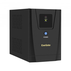 Exegate EX292794RUS ИБП ExeGate SpecialPro UNB-1200.LED.AVR.2SH.3C13.USB <1200VA/750W, LED, AVR, 2*Schuko+3*C13, USB,съемн.кабель, металлический корпус, Black>