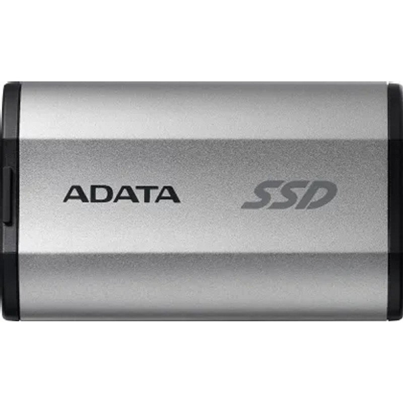 Твердотельный накопитель/ ADATA External SSD SD810, 4000GB, Type-C, USB 3.2 Gen2х2, up to R/W 2000/2000 MB/s, 72.7x44x12.2mm, Silver (5 лет)
