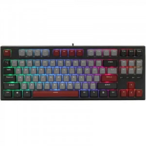 Клавиатура RK-R87 проводная BlackGrayRed, линейные свитчи RK Red