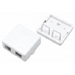 Hyperline SBB3-2-WH Корпус настенной розетки для установки 2-х вставок типа Keystone Jack, белый