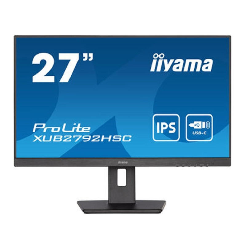 LCD IIYAMA 27" XUB2792HSC-B5 черный {IPS 1920x1080 75Hz 4ms 16:9 250cd 178/178 8bit HDMI2.0 DisplayPort1.2 HAS Pivot 2xUSB3.0 USB-C(PD 65W) 2x2W VESA}