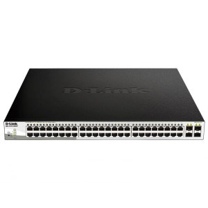 D-Link DGS-1210-52MPP/ME/B1A Управляемый коммутатор 2 уровня с 48 портами 10/100/1000Base-T и 4 портами 1000Base-X SFP (48 портов с поддержкой PoE 802.3af/802.3at (30 Вт), PoE-бюджет 740 Вт)