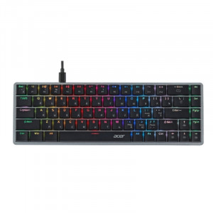 Клавиатура Acer OKW302,  USB, серебристый [zl.kbdcc.01c]