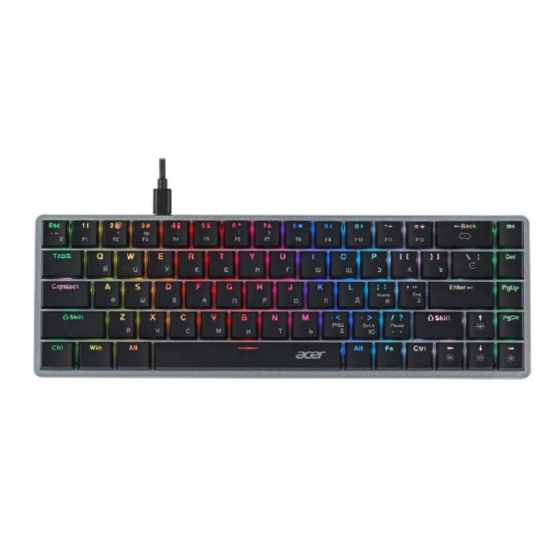 Клавиатура Acer OKW302,  USB, серебристый [zl.kbdcc.01c]