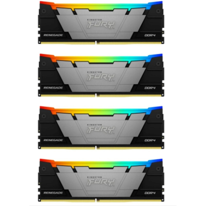 Память оперативная/ Kingston 32GB 3200MHz DDR4 CL16 DIMM (Kit of 4) FURY Renegade RGB