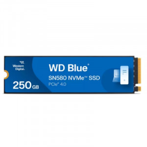 Твердотельный накопитель SSD Western Digital M.2 2280 250GB Blue SN580 WDS250G3B0E PCIe Gen4x4 with NVMe,3D TLC NAND