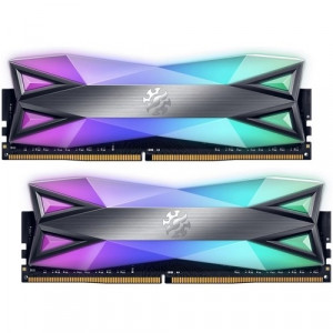 Модуль памяти ADATA   16GB (2 x 8Gb) DDR4 UDIMM, XPG SPECTRIX D60, 4133MHz CL19-23-23, 1.4V, RGB + Серый Радиатор