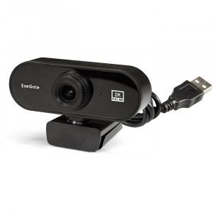 Exegate EX287380RUS Веб-камера ExeGate Stream C940 2K T-Tripod (матрица 1/3" 5Мп, 2560x1440, 30fps, 4-линзовый объектив, ручной фокус, USB, микрофон с шумоподавлением, поворотное крепление, телескопич