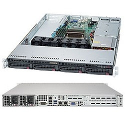 Supermicro Superserver SYS-5019S-WR, Single SKT, WIO, C236 chipset, 4 x DIMMs, 4 x 3.5" hot swap SATA3 bays, 2 x 1GbE, shared IPMI, 500W RPS