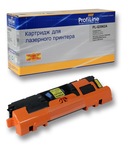 Q3962A / C9702A / Q3972 / EP-87 для принтеров HP color LJ 1500/2500/2550/2820/2840; Canon LBP 5200 Yellow  ProfiLine [Картридж] 4000 копий