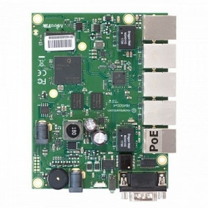 MikroTik RB450Gx4 Плата для роутеров, 716 МГц (4 ядра), 5х 1G RJ45, microSD, RS232