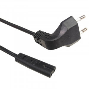 Кабель питания Filum FL-PC2.5-EUA-C7-3M CEE 7/16 угловая -С13, 2х0.5, 220В, 2.5A, чёрный, 3м (1115458)