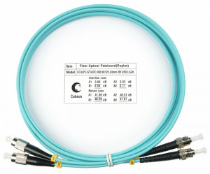 Cabeus FOP-50-FC-ST-1,5m Шнур оптический duplex FC-ST 50/125 mm OM3 1,5м LSZH