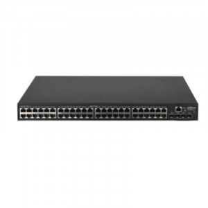 DAHUA DH-S5500-48GT4XF-E 52-портовый управляемый коммутатор агрегации L3, 48xRJ45 1Gb, 4xSFP 10Gb, коммутация 176Гбит/с, MAC-таблица 16К