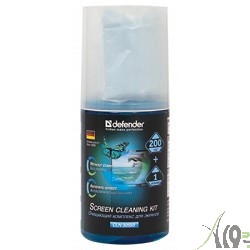 DEFENDER CLN 30593 Салфетки для экранов (200 мл+1салфетка)