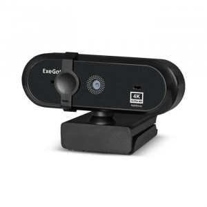 Exegate EX287383RUS Веб-камера ExeGate Stream HD 4000 4K UHD T-Tripod (матрица 1/3" 8 Мп, 3840x3104, 30fps, 6-линзовый объектив (стекло), автофокус, шторка, USB, микрофон с шумоподавлением, поворотное