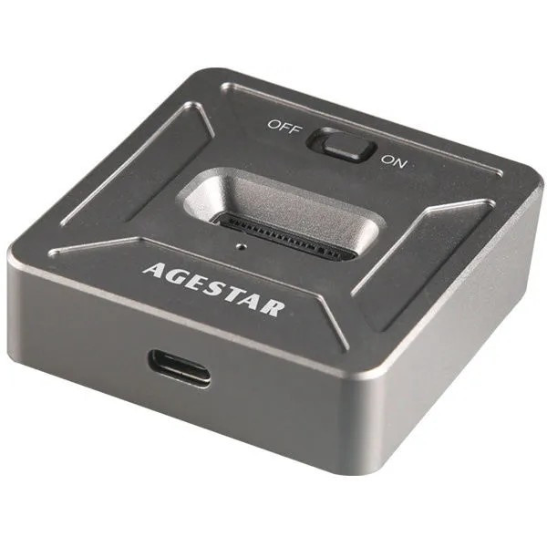AgeStar 31CBNV1C USB 3.1 SSD M.2 NVME, алюминий, серый, (GRAY)