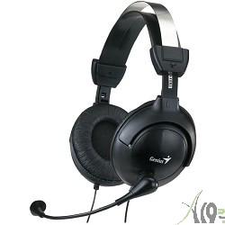 Genius HS-505X черный 31710058101 {Наушники с микрофоном, 1.5м}