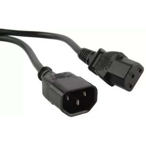 Кабель питания Filum ПВС-АП 3x1.0 С13  - C14, 220/250В, 10А, чёрный, 0.5м [FL-PC-C13/C14-C1-0.5-BK]