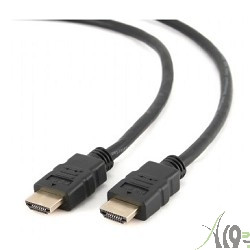 Кабель HDMI Gembird/Cablexpert, 1м, v1.4, 19M/19M, черный, позол.разъемы, экран(CC-HDMI4-1M)