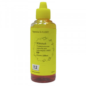 T2 IB-H100Y Чернила T2 универсальные для HP и Lexmark, цвет желтый (100мл.)