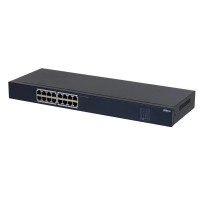DAHUA DH-SF1016 16-портовый неуправляемый коммутатор, 16xRJ45 100Mb, коммутация 3.2 Гбит/с, MAC-таблица 8К, металл DAHUA DH-SF1016 16-портовый неуправляемый коммутатор, 16xRJ45 100Mb, коммутация 3.2 Гбит/с, MAC-таблица 8К, металл