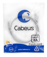 Cabeus PC-UTP-RJ45-Cat.6a-1m-LSZH Патч-корд U/UTP, категория 6а (10G), 2xRJ45/8p8c, неэкранированный, серый, LSZH, 1м Cabeus PC-UTP-RJ45-Cat.6a-1m-LSZH Патч-корд U/UTP, категория 6а (10G), 2xRJ45/8p8c, неэкранированный, серый, LSZH, 1м