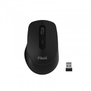 Мышь Wireless Filum FL-MBT05-BK оптическая USB/BT 4 кл., DPI: 800/1200/1600, питание АА 1 шт., черная, Windows XP/Vista/7/8/10, MacOS