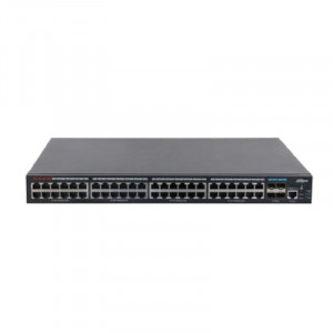 DAHUA DH-S5452-48GT4XF-400 L2+, управляемый коммутатор, рабочая температура -10~55, 48xRJ45 Gigabit PoE портов, 4x10Gigabit SFP+ порта