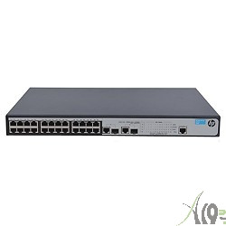 HP JG539A  HP 1910-24-PoE+ Switch (24x10/100 RJ-45 PoE+ + 2x10/100/1000 or SFP, Web, SNMP, L3 static, 19') 