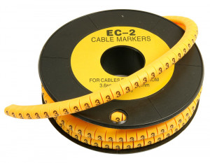 Cabeus EC-2-3 Маркер для кабеля д.7.4мм, цифра 3