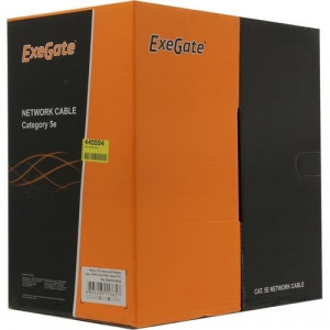 Exegate EX281815RUS Кабель Exegate  UTP4-C5e-CU-S25-IN-PVC-GY-305 UTP 4 пары кат.5e медь, 25AWG, бухта 305м, серый,  PVC