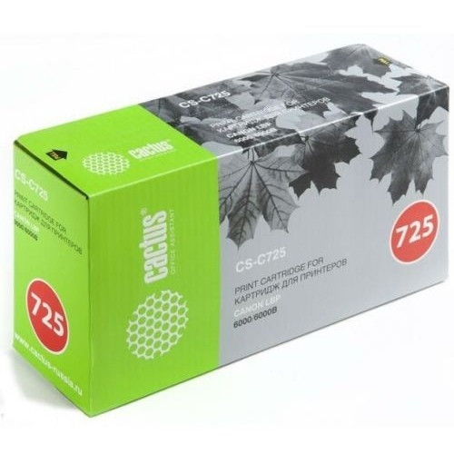 Тонер Картридж Cactus CS-C725D черный x2уп. для Canon LBP i-Sensys 6000/6000b (1600стр.)