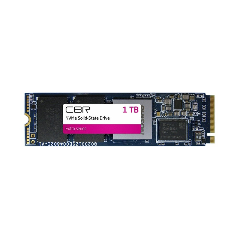 CBR SSD-001TB-M.2-EX22, Внутренний SSD-накопитель, серия "Extra", 1000 GB, M.2 2280, PCIe 4.0 x4, NVMe 1.3, Phison PS5016-E16, 3D TLC NAND, DRAM, R/W speed up to 4950/4350 MB/s, TBW (TB) 1000