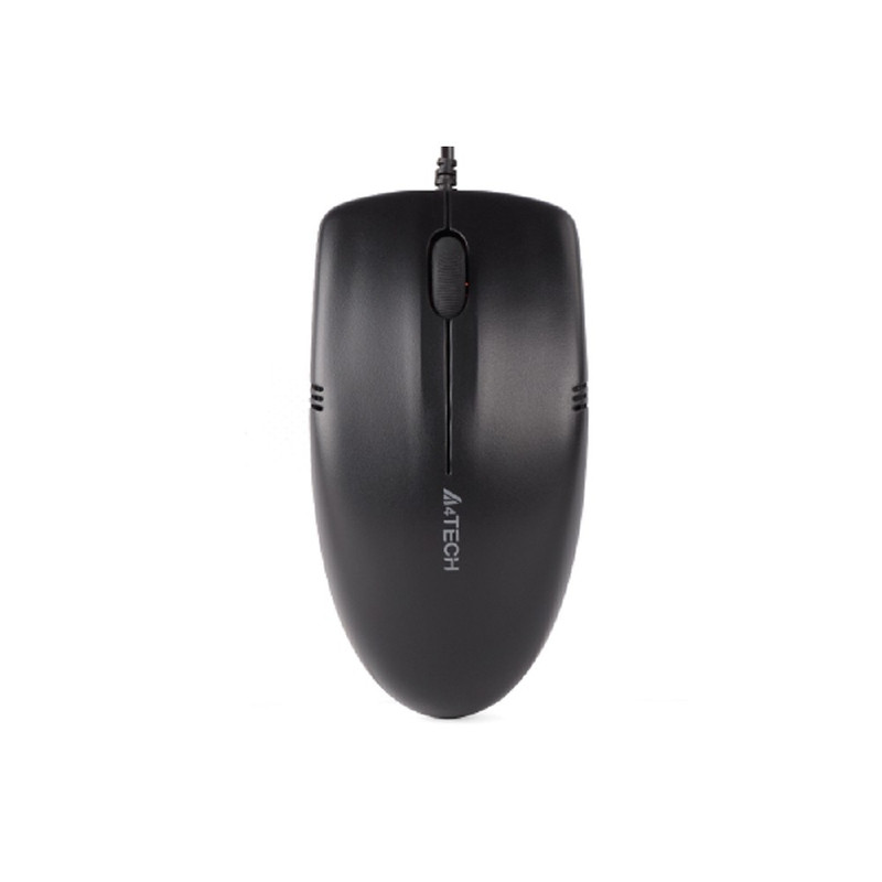 Мышь проводная A4Tech OP-530NUS black (оптическая, silent, USB, 2but, 1200dpi) (OP-530NUS)