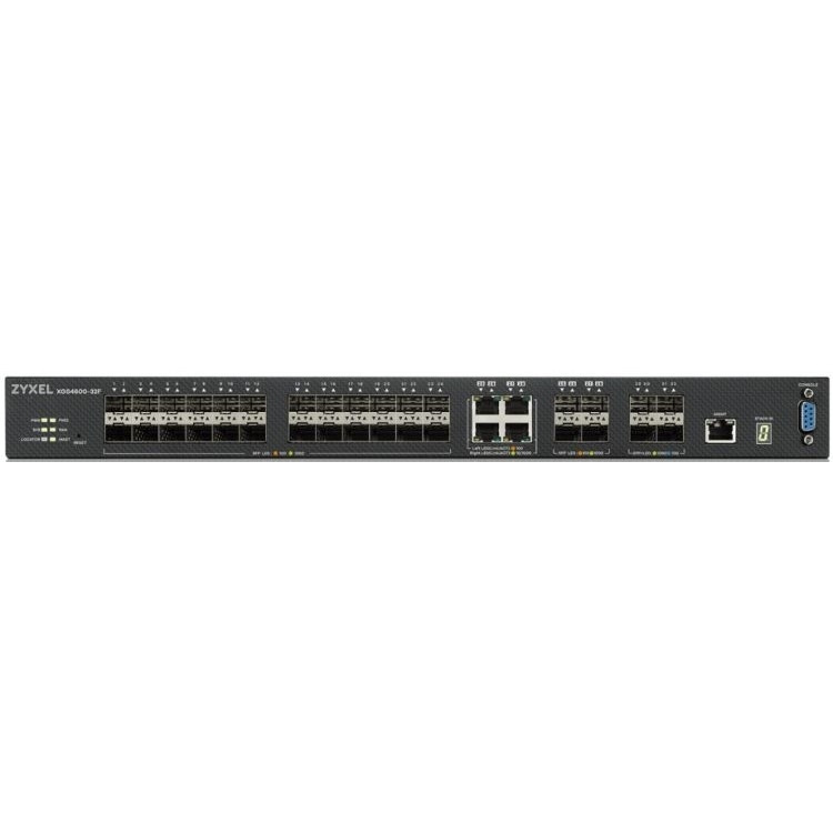 ZYXEL XGS4600-32F-ZZ0102F L3 коммутатор ZYXEL XGS4600-32F, 24xSFP, 4xCombo (SFP/RJ-45), 4xSFP+, стекируемый (до 4), 2 источника питания AC