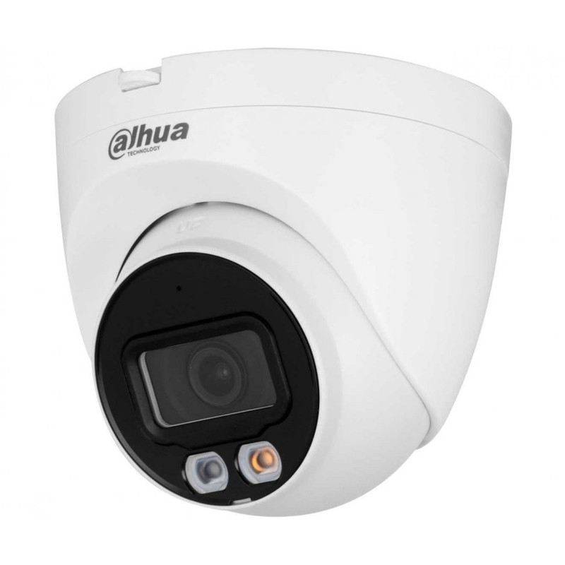 DAHUA DH-IPC-HDW2849TP-S-IL-0360B Уличная купольная IP-видеокамера Full-color с ИИ 8Мп, 1/2.7” CMOS, объектив 3.6мм, видеоаналитика, ИК до 30м, LED до 30м, IP67, корпус: металл, пластик