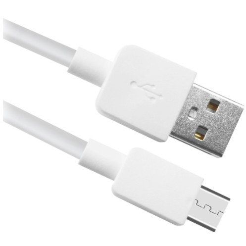 Defender USB кабель USB08-01M AM-microBM, белый, 1m, пакет (87497)