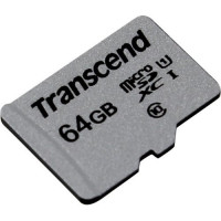 Micro SecureDigital 64Gb Transcend Class 10 TS64GUSD300S {MicroSDXC Class 10 UHS-I U1}