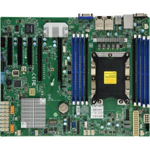 Серверная материнская плата SuperMicro MBD X11SPI TF B Xeon Single Socket S3647, 8x 288 pin DDR4 DIMM slots, 2x 10GbE LAN ports, 10x SATA3 (6Gbps) via C622, Bulk.