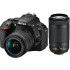 Nikon D5600 черный {24.2Mpix 18-55 VR AF-P 70-300 VR AF-P 3" 1080p Full HD SDXC Li-ion}