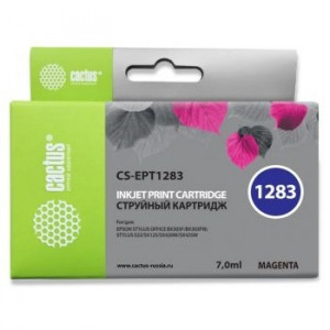 Cactus T1283 Картридж для EPSON Stylus S22/SX125/SX130/SX420W/Office BX305F  пурпурный (7мл)