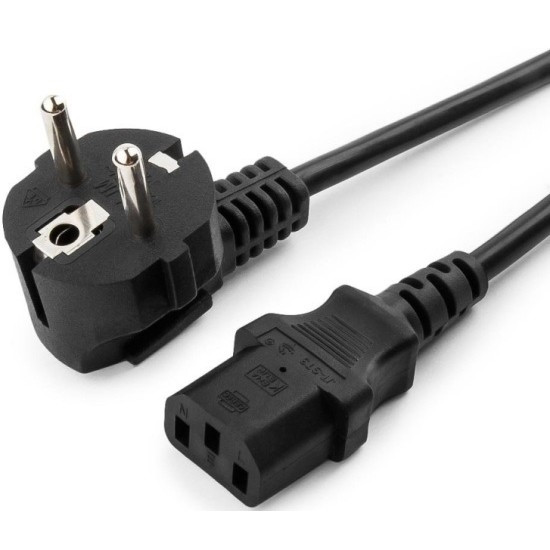 Filum Кабель питания CEE 7/7- С13, 3х0.75мм, 220В, 10A, чёрный, 0.6м [FL-PC10-EU-C13-0.6M](873339)